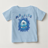 T-shirt Pour Bébé Expressions amusantes Triste Visage Monstre Bleu (Devant)