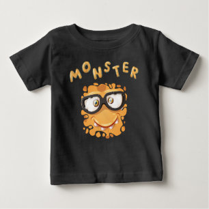 T-shirt Pour Bébé Expressions d'horreur Drôle Monstre Visages bébé T