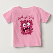 T-shirt Pour Bébé Expressions d'horreur Drôle Monstre Visages bébé T (Devant)