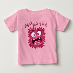 T-shirt Pour Bébé Expressions d'horreur Drôle Monstre Visages bébé T