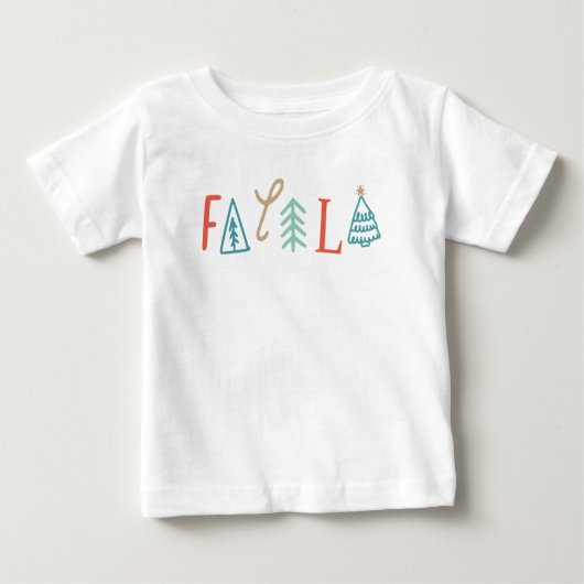 T-shirt Pour Bébé Fa La La Funny Noël Arbre Vacances (Devant)