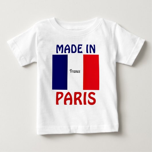 T-shirt Pour Bébé Fabriqué à Paris (Devant)