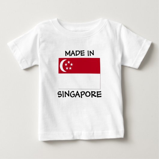 T-shirt Pour Bébé Fabriqué à Singapour en chemise bébé (Devant)