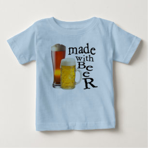 T-shirt Pour Bébé Fabriqué avec de la bière amusant bébé tenue