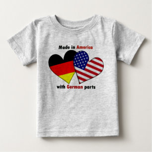 T-shirt Pour Bébé fabriqué en Amérique avec les pièces allemandes