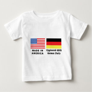 T-shirt Pour Bébé Fabriqué en Amérique avec les pièces allemandes