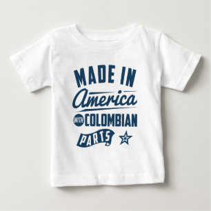 T-shirt Pour Bébé Fabriqué en Amérique avec les pièces colombiennes
