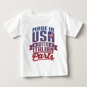 T-shirt Pour Bébé Fabriqué en Amérique avec les pièces italiennes