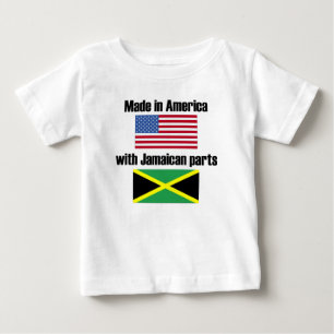 T-shirt Pour Bébé Fabriqué en Amérique avec les pièces jamaïcain