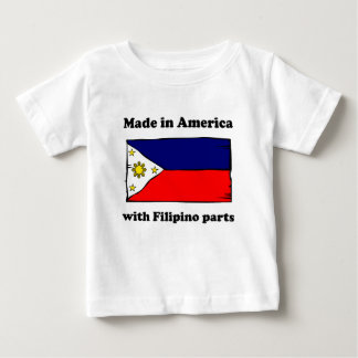 T-shirt Pour Bébé Fabriqué en Amérique avec les pièces philippines