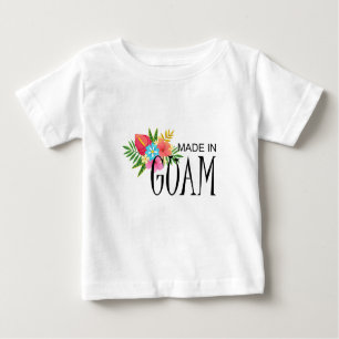 T-shirt Pour Bébé Fabriqué en Guam avec des fleurs