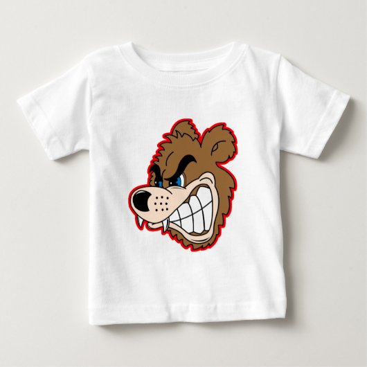 T-shirt Pour Bébé face d'ours grinçant (Devant)