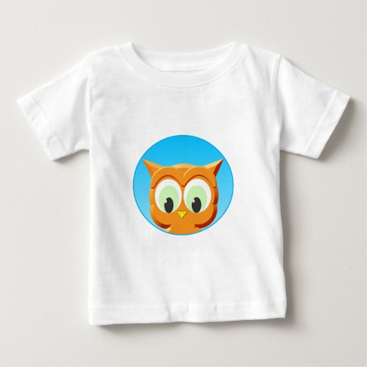 T-shirt Pour Bébé Face D'Une Petite Chouette (Devant)