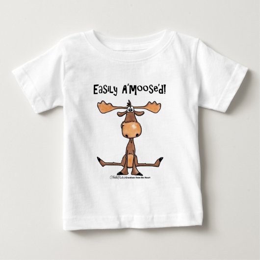 T-shirt Pour Bébé Facilement A'Moose"d (Devant)