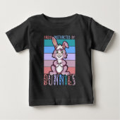 T-shirt Pour Bébé Facilement distrait par Bunnies Cute Bunny Lover (Devant)