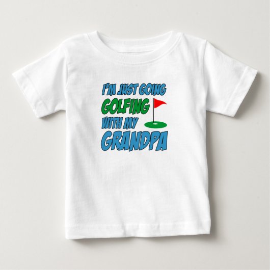 T-shirt Pour Bébé Faire Du Golf Avec Grand-Père (Devant)
