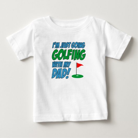 T-shirt Pour Bébé Faire du golf avec papa enfant (Devant)