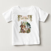 T-shirt Pour Bébé Fairy First Woodland Animaux Champignons 1er anniv (Devant)