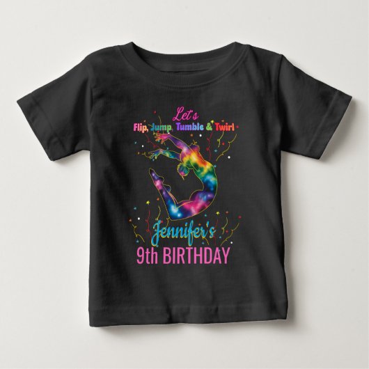 T-shirt Pour Bébé Faisons des sauts, des flips, des culbutes et des (Devant)