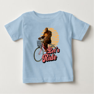 T-shirt Pour Bébé Faisons du vélo avec Bigfoot Humour cycliste rétro
