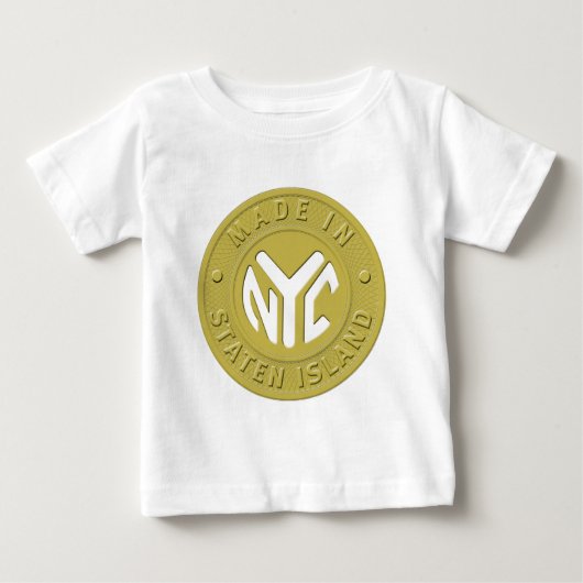 T-shirt Pour Bébé Fait À New York Staten Island (Devant)