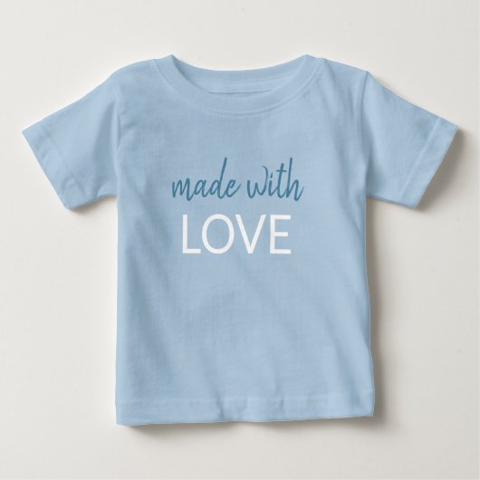 T-shirt Pour Bébé fait avec amour (Devant)