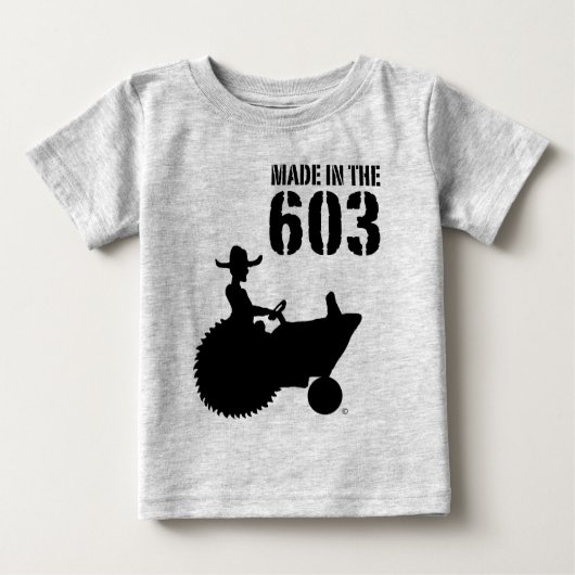 T-shirt Pour Bébé Fait dans les 603 (Devant)