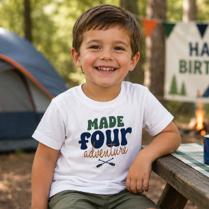 T-shirt Pour Bébé Fait pour l'aventure 4e anniversaire