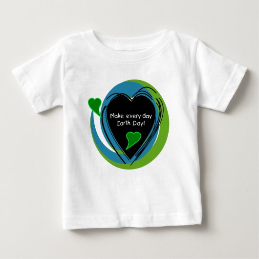 T-shirt Pour Bébé Faites chaque jour de la terre de jour (Devant)