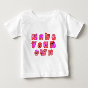 T-shirt Pour Bébé Faites votre propre coeur