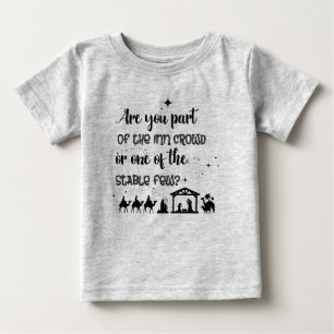 T-shirt Pour Bébé Faites-Vous Partie De La Foule D'Inn ? Noël chré