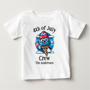 T-shirt Pour Bébé Famille assortie de Crew personnalisé pour le 4 ju