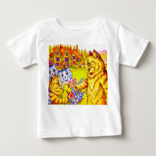 T-shirt Pour Bébé Famille de chats dans le jardin