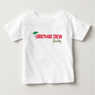 T-shirt Pour Bébé Famille d'équipage de Noël personnalisée