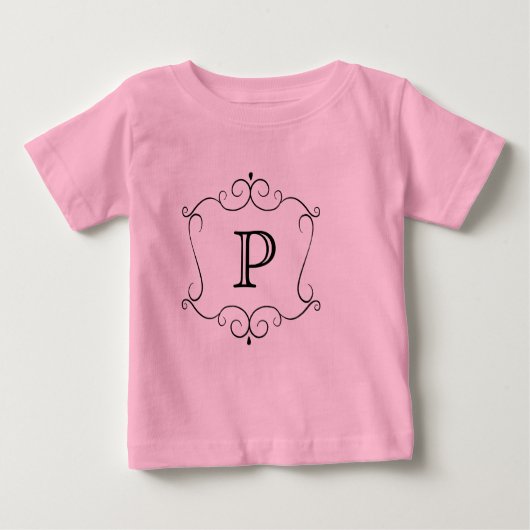 T-shirt Pour Bébé Fancy Monogram Bébé Tutu OnsieA cute mix of tutu a (Devant)