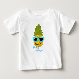 T-shirt Pour Bébé Fantaisie D'Ananas Avec Lunettes De Soleil Été