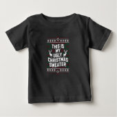 T-shirt Pour Bébé Fantastique Noël C'Est Mon Vilain Chandail De Noël (Devant)