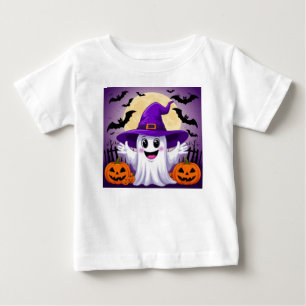 T-shirt Pour Bébé Fantôme de dessin animé mignon dans un chapeau de 