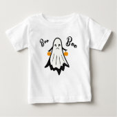 T-shirt Pour Bébé fantôme éffrayant avec citrouilles (Devant)