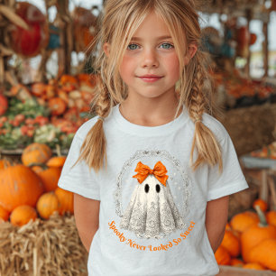 T-shirt Pour Bébé Fantôme en dentelle avec nœud dans une couronne et