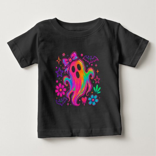 T-shirt Pour Bébé Fantôme Néon (Devant)