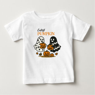 T-shirt Pour Bébé Fantômes Citrouilles croquants