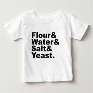 T-shirt Pour Bébé Farine & Eau & Sel & Levure Ingrédients pour pai