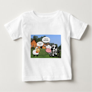 T-shirt Pour Bébé Farm animals cute cartoon funny chat
