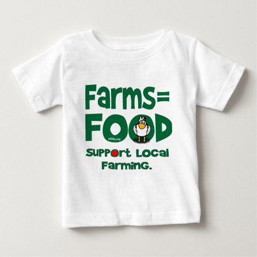 T-shirt Pour Bébé Farms=Food (Devant)