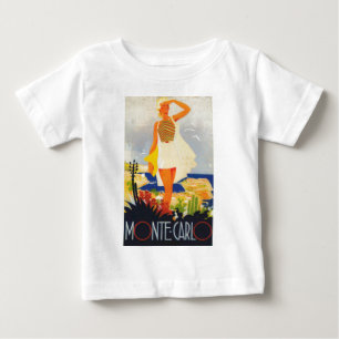 T-shirt Pour Bébé Fashion Girl Monte Carlo Beach Voyage