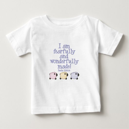 T-shirt Pour Bébé Fearful and Wonderful Fade - Bleu (Devant)