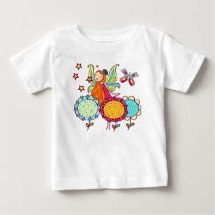 T-shirt Pour Bébé Fée De Jardin Avec Fleurs