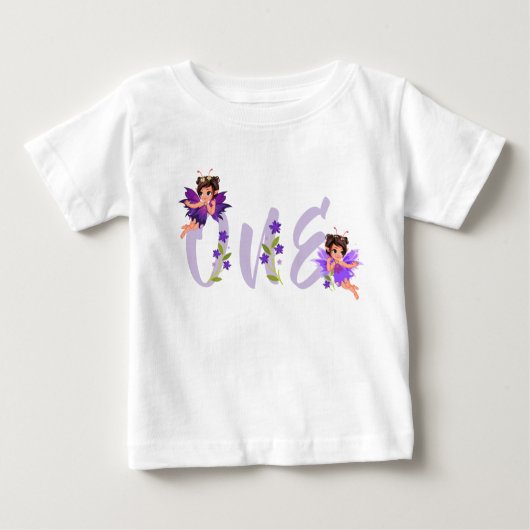 T-shirt Pour Bébé Fée Enchanted Forest Girl Un bébé anniversaire (Devant)