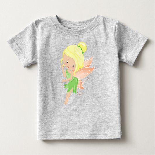 T-shirt Pour Bébé Fée Forestière, Fée Magique, Fée Mignonne, Cheveux (Devant)